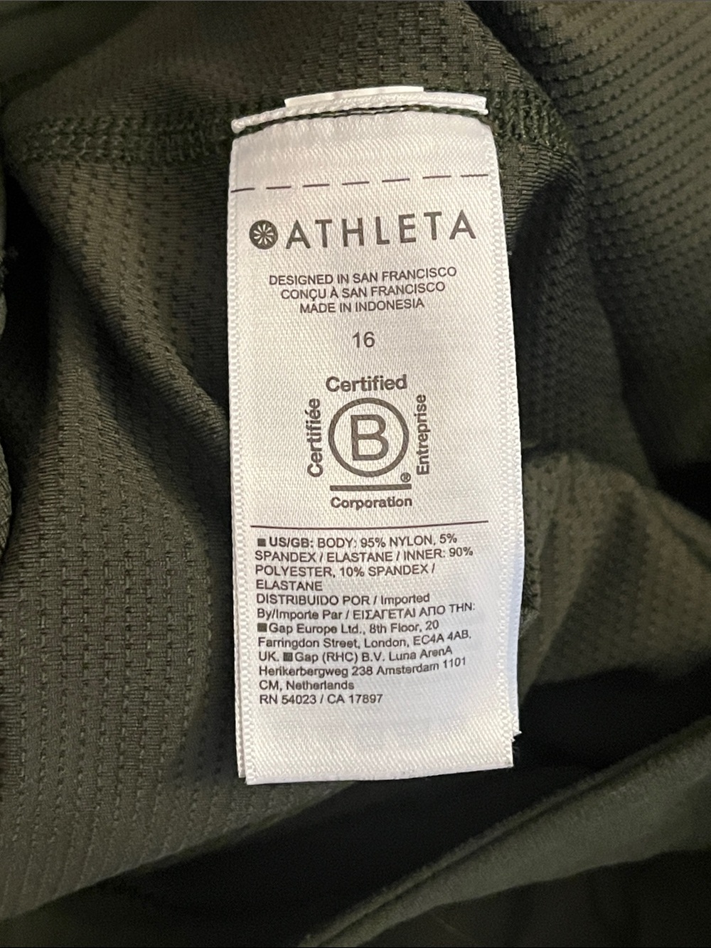 Athleta Trekkie North Skirt/Skort in Olive Green size 16 - Picture 9 of 10
